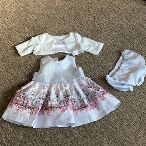 Pippa and Julie baby blue village dress 👗 6M